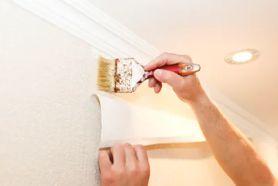 Pose de papier peint à Savigny-le-Vieux — revêtements muraux et toiles de verre